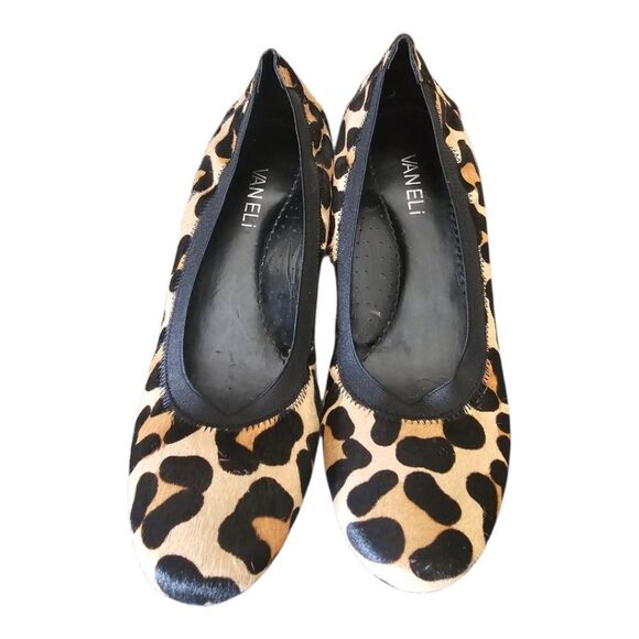 VANELI Leopard Pony Hair Ballet Flats - Size 8S - Picture 2 of 7
